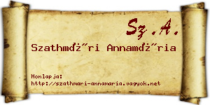 Szathmári Annamária névjegykártya