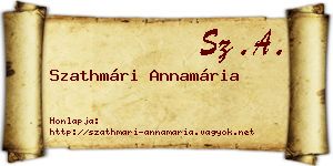Szathmári Annamária névjegykártya
