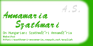 annamaria szathmari business card